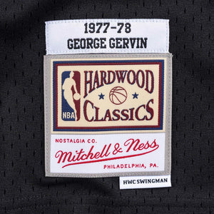 Framed 75th Anniversary Gold Swingman George Gervin San Antonio Spurs  1977-78 Jersey