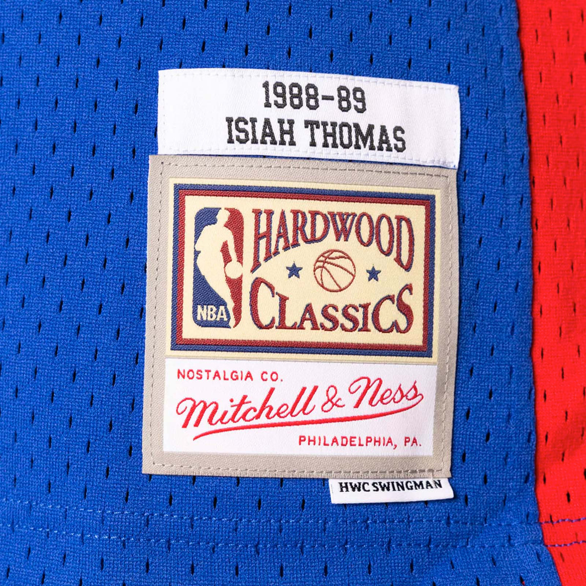 Shop Mitchell & Ness Detroit Pistons Isiah Thomas 1988-1989 Swingman Jersey  SMJYGS18163-DPIROYA88ITH blue