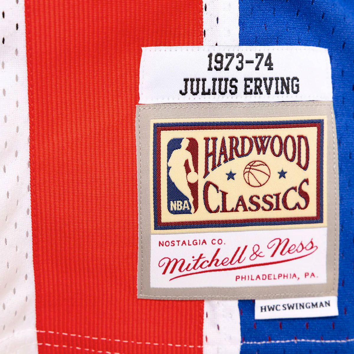Julius Erving Philadelphia 76ers Mitchell & Ness Hardwood Classics Swingman  Jersey - Red