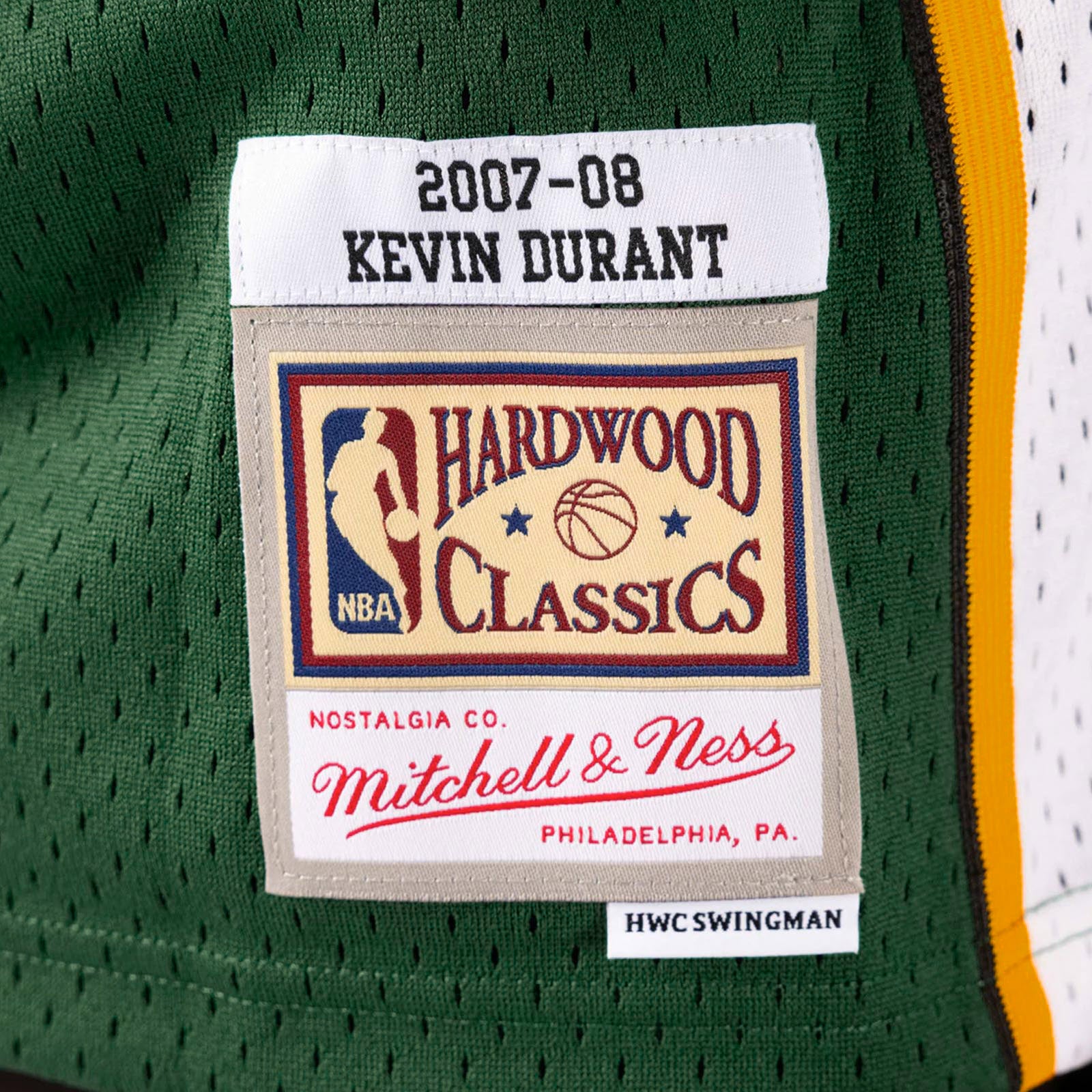 Mitchell & Ness Kevin Durant Youth Green Jersey, Medium (10/12)