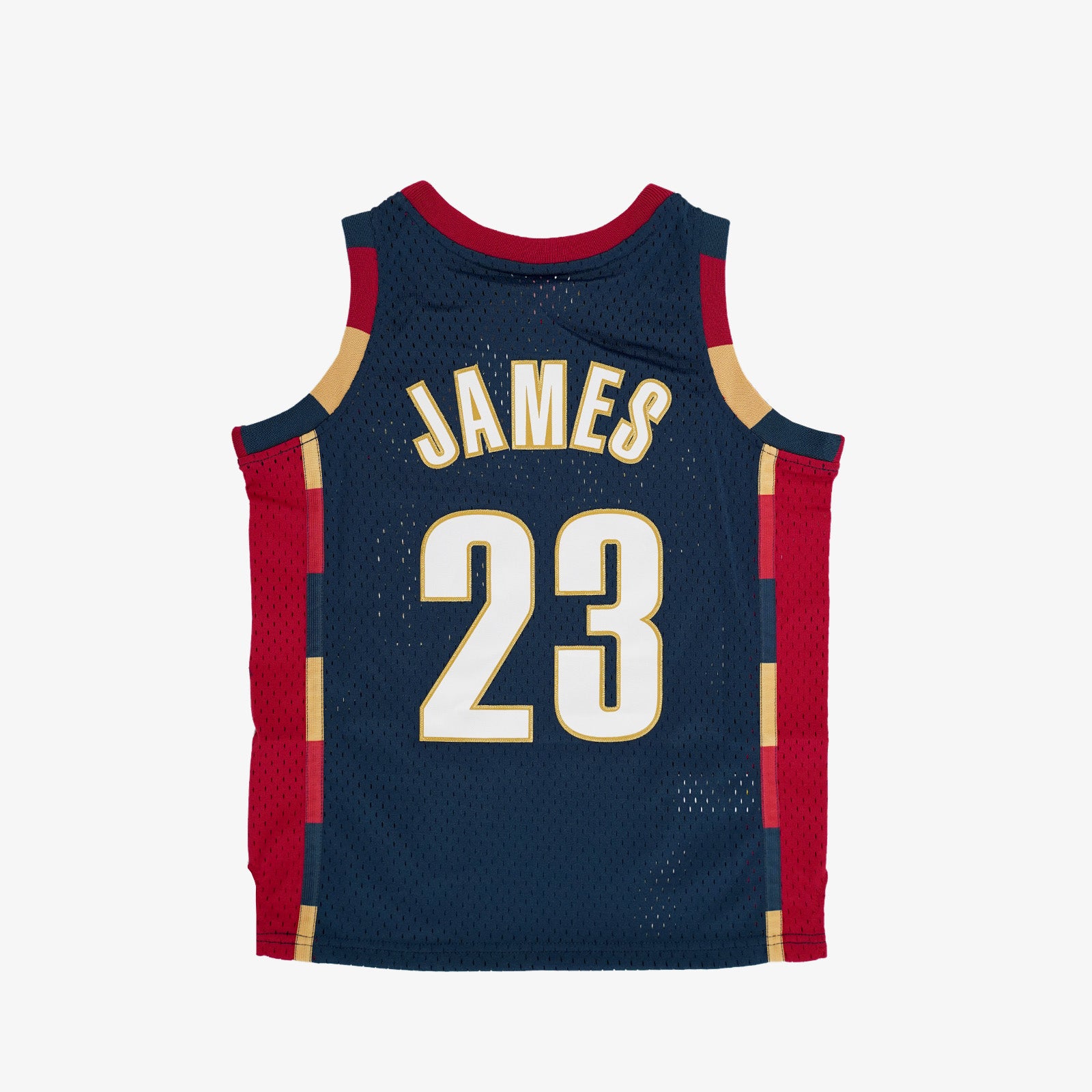 Mitchell and Ness Swingman LeBron James Cleveland Cavaliers NBA 2008-09 Jersey Scarlet / Youth L (14/16)