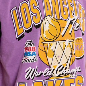 MITCHELL & NESS - CHOP vintage LA LAKERS LOGO TEE in FADED Purple