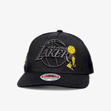 Los Angeles Lakers Champ Patch Classic Redline Snapback - Black
