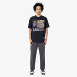 Los Angeles Lakers Incline Stack Vintage Tee - Faded Black
