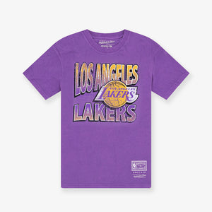 Mitchell & Ness LA Lakers Vintage Tee (Faded Purple) at ShoeGrab