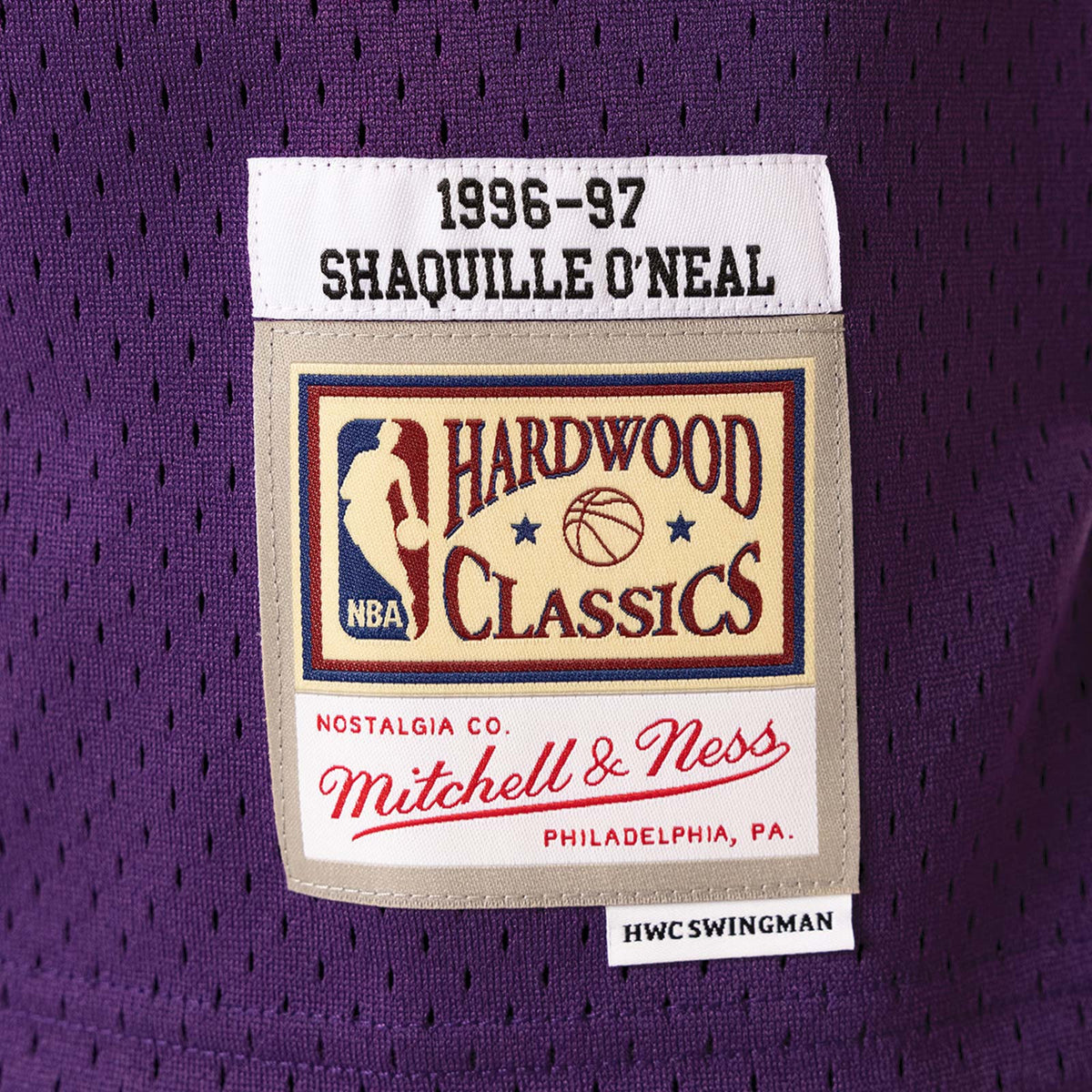 Mitchell & Ness Los Angeles Lakers Road 1996-97 Shaquille O'Neal Swingman Jersey, XL, Purple