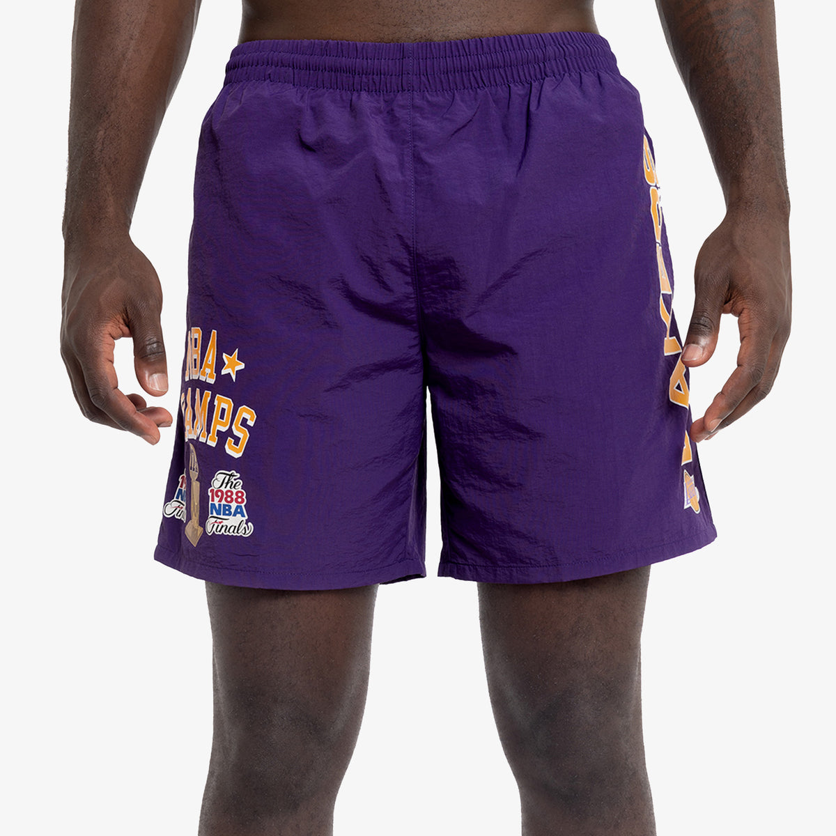 Los Angeles Lakers Heritage NBA Champs Woven Shorts Purple