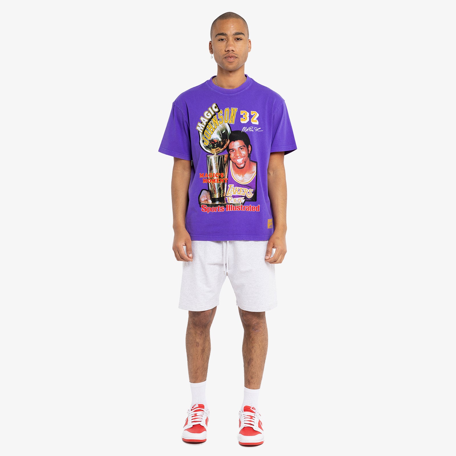 LA Lakers Incline Stack Faded Purple Tee