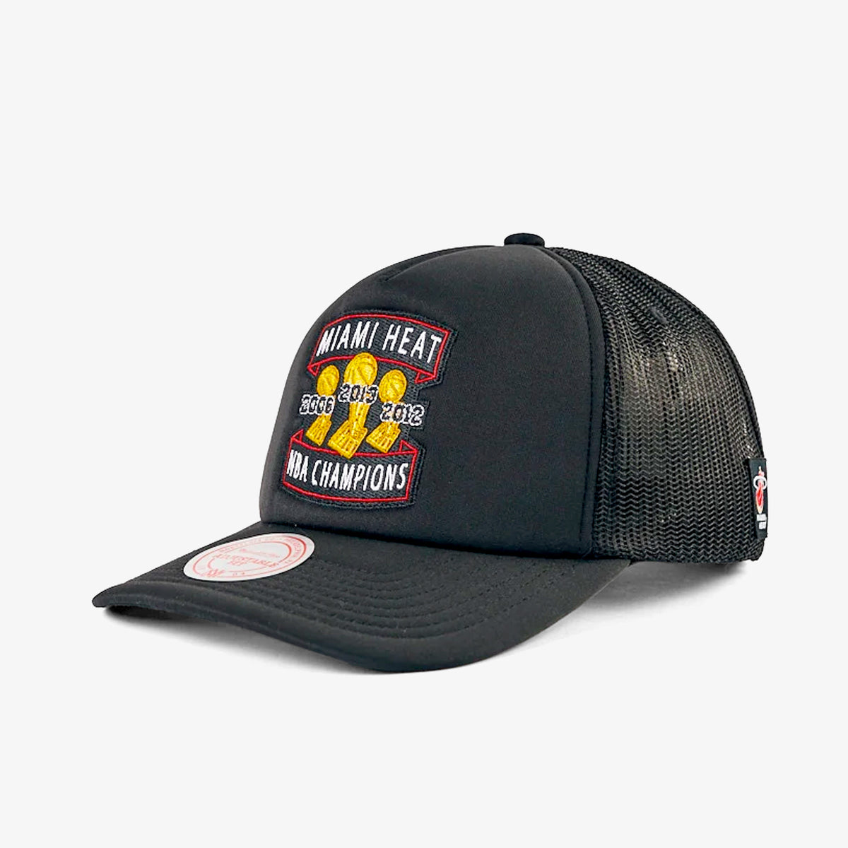 Miami Heat 3 Times NBA Champions Trucker Hat - Black