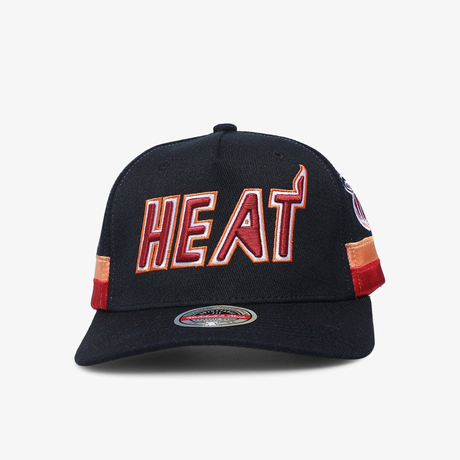 Miami Heat XL Short Hook Classic Redline Snapback - Black – Throwback