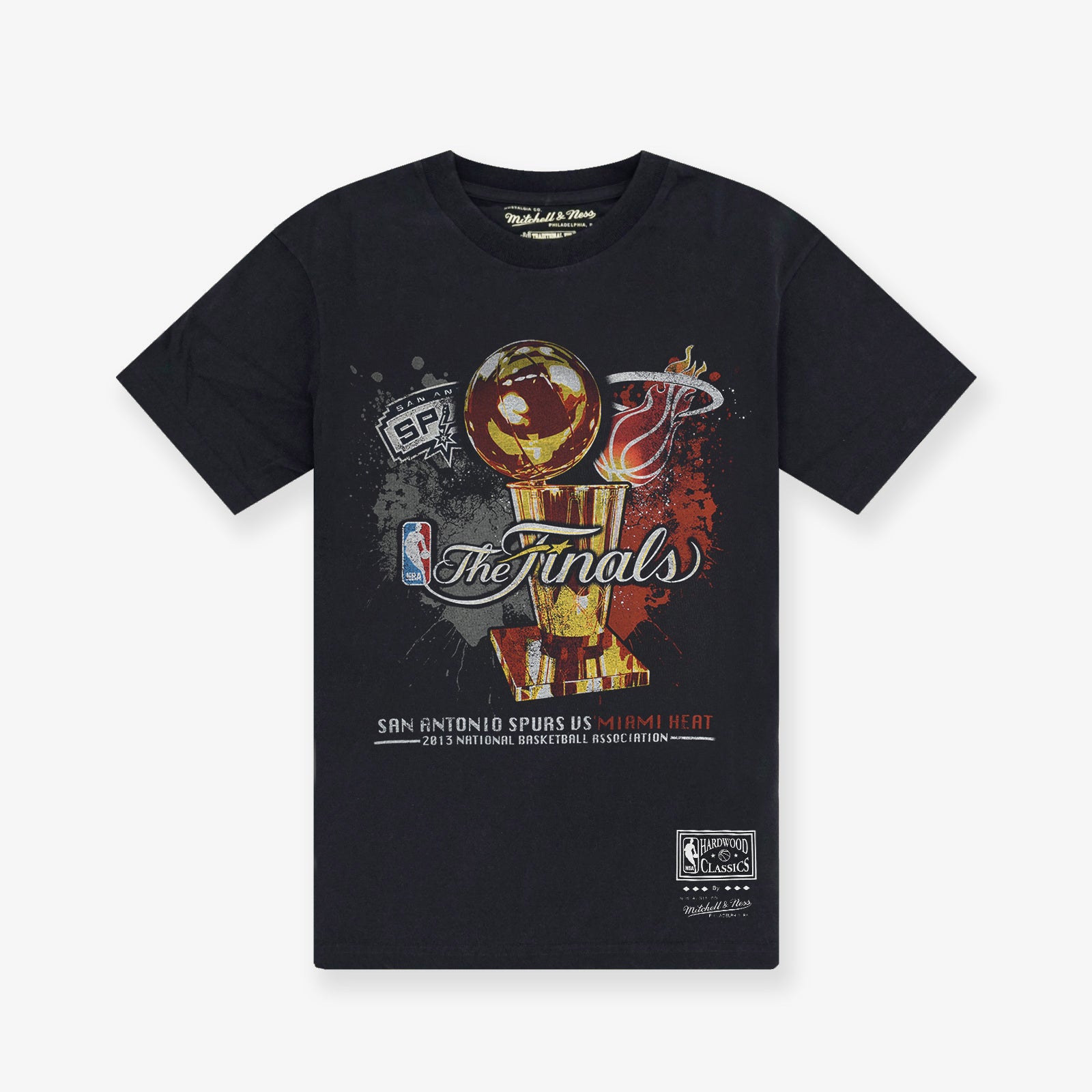Miami Heat Mitchell & Ness Hardwood Classics Throwback Logo Shirt