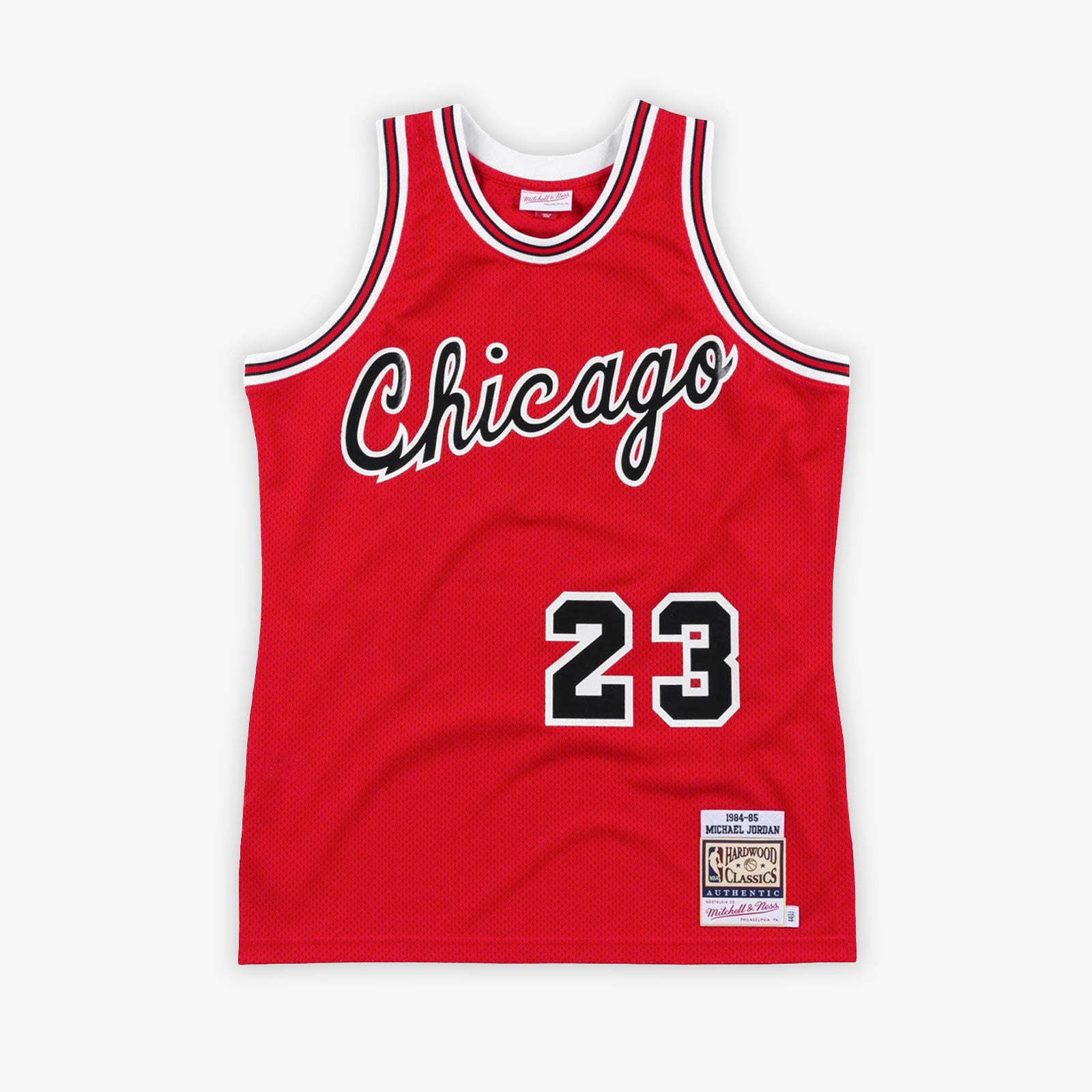 Youth Mitchell & Ness Michael Jordan Red Chicago Bulls 1984-85 Hardwood Classics Authentic Jersey Size: Small