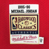 Michael Jordan Chicago Bulls NBA Finals 1995-96 Authentic Hardwood Classic Jersey - Red