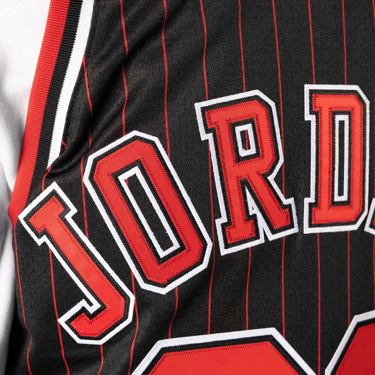 michael jordan black pinstripe bulls jersey