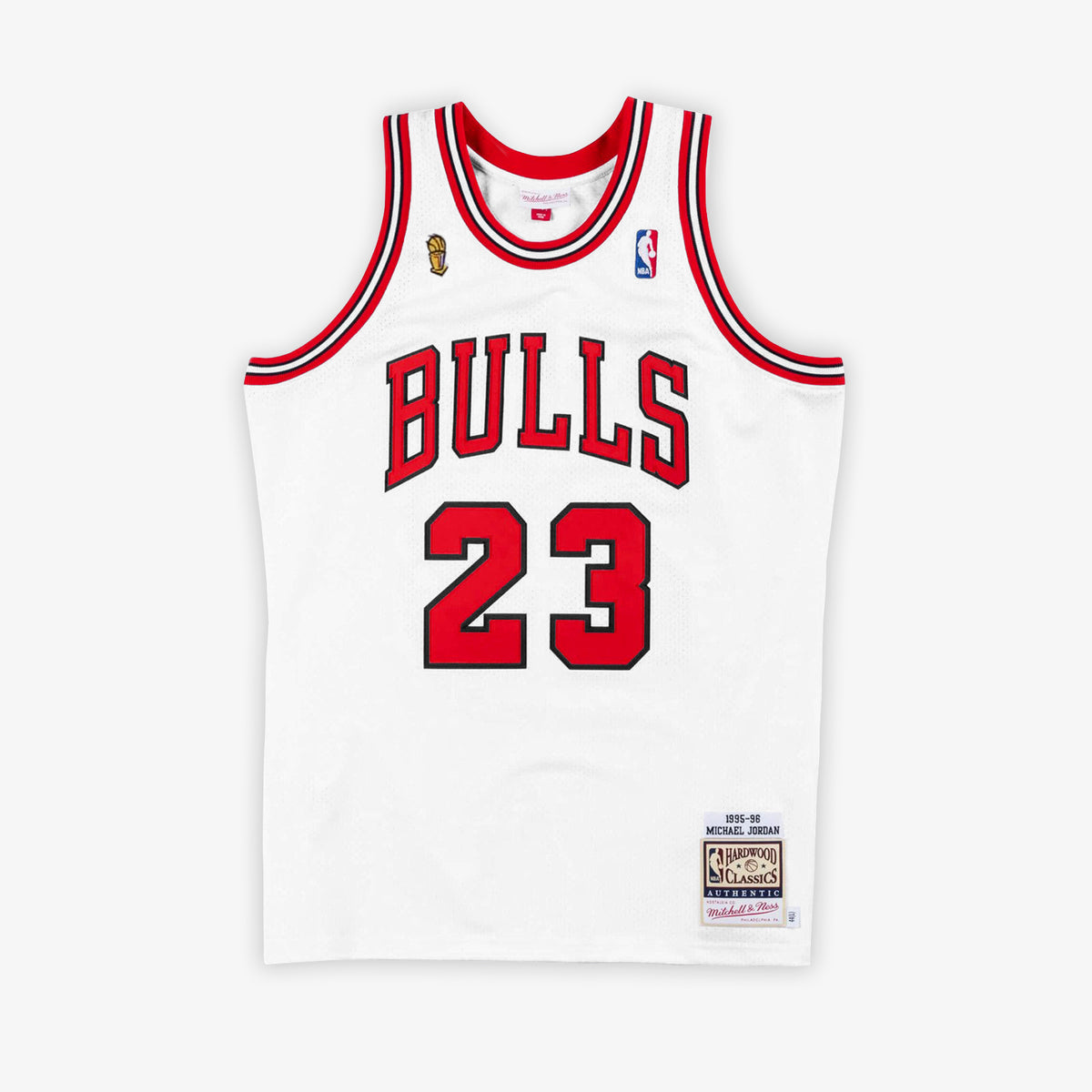 Michael Jordan Chicago Bulls NBA Finals 1995-96 Authentic Hardwood Classic Jersey - White