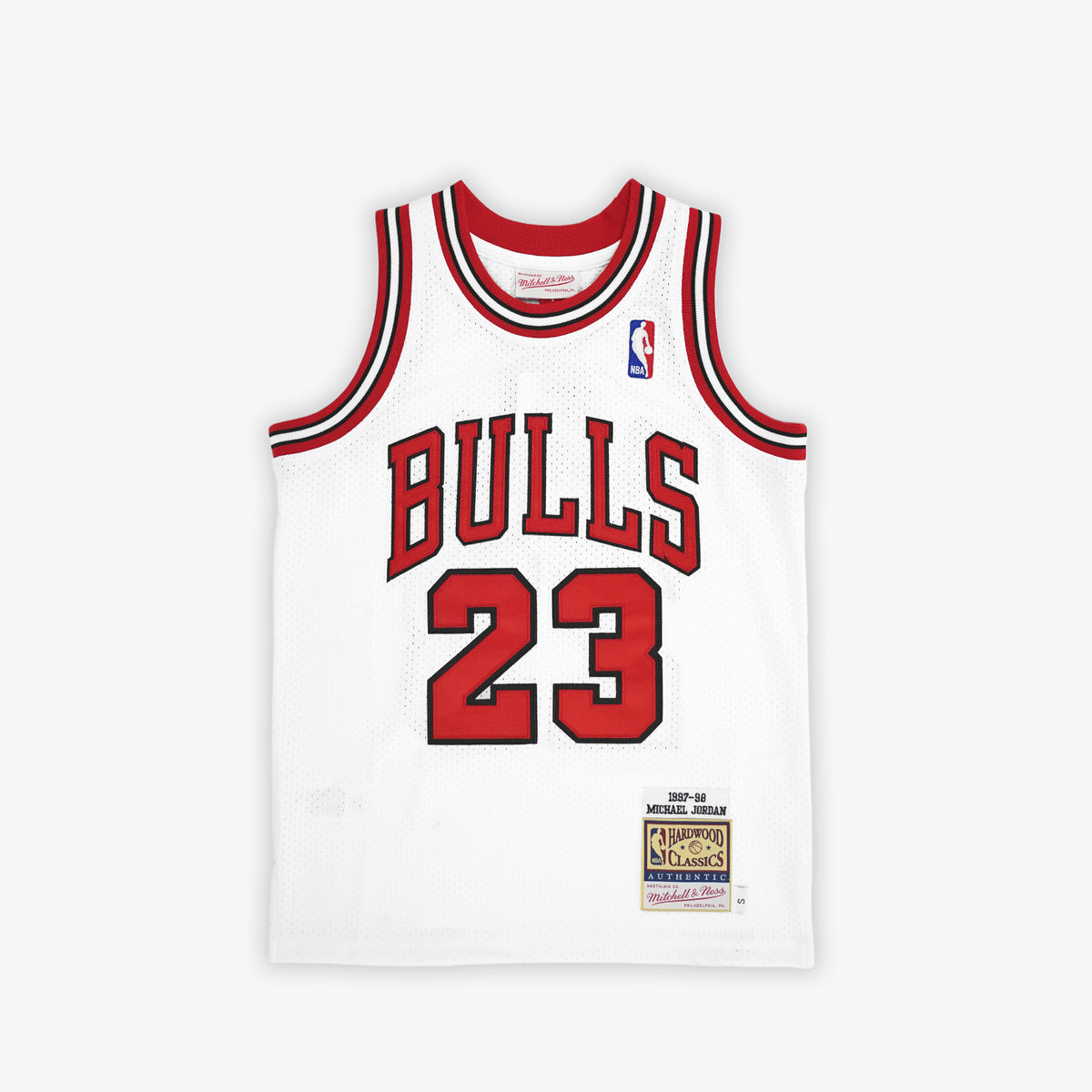Michael Jordan Chicago Bulls 97-98 Authentic Youth Hardwood Classic Jersey - White