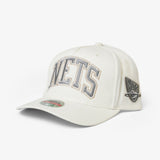 New Jersey Nets Team Wordmark Classic Redline Snapback - Unbleached