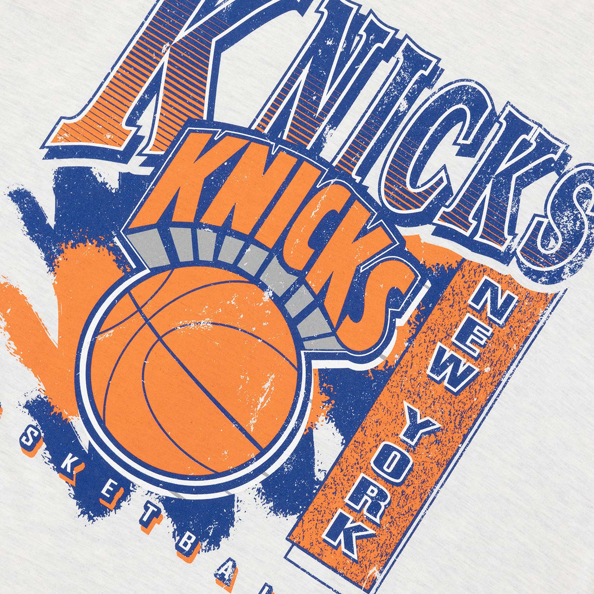 New York Knicks Brush Off Tee - White Marl