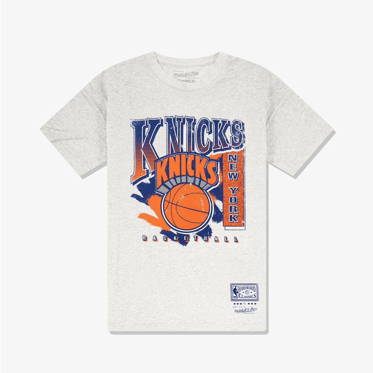 NEW YORK Basketball Print Drop Shoulder T Shirt In WHITE