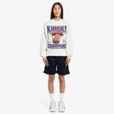 New York Knicks Nothing But Net Crew Sweatshirt - Silver Marl