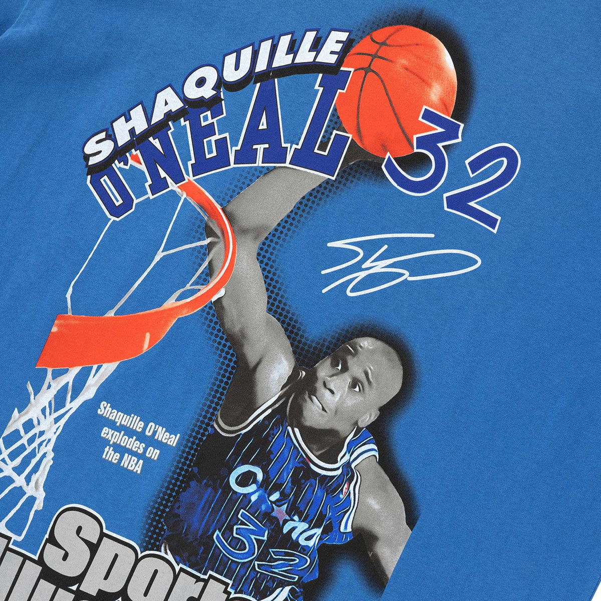 Shaquille O&#39;Neal Orlando Magic Sports Illustrated Tee - Faded Blue