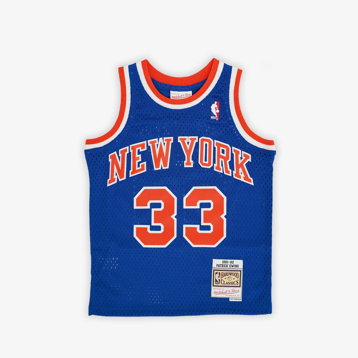 Patrick Ewing New York Knicks 91-92 HWC Youth Swingman Jersey - Blue
