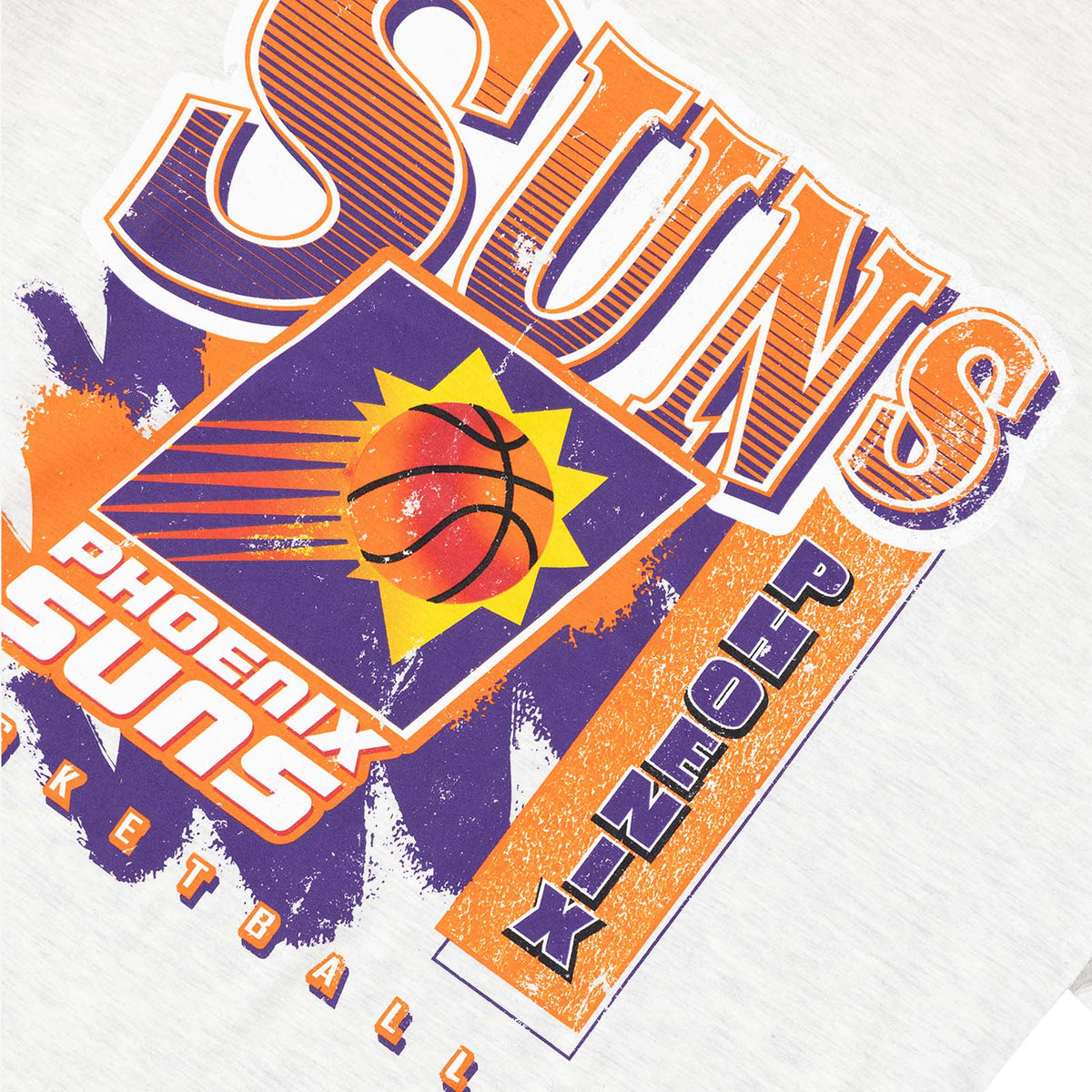 Phoenix Suns Brush Off Tee - White Marl