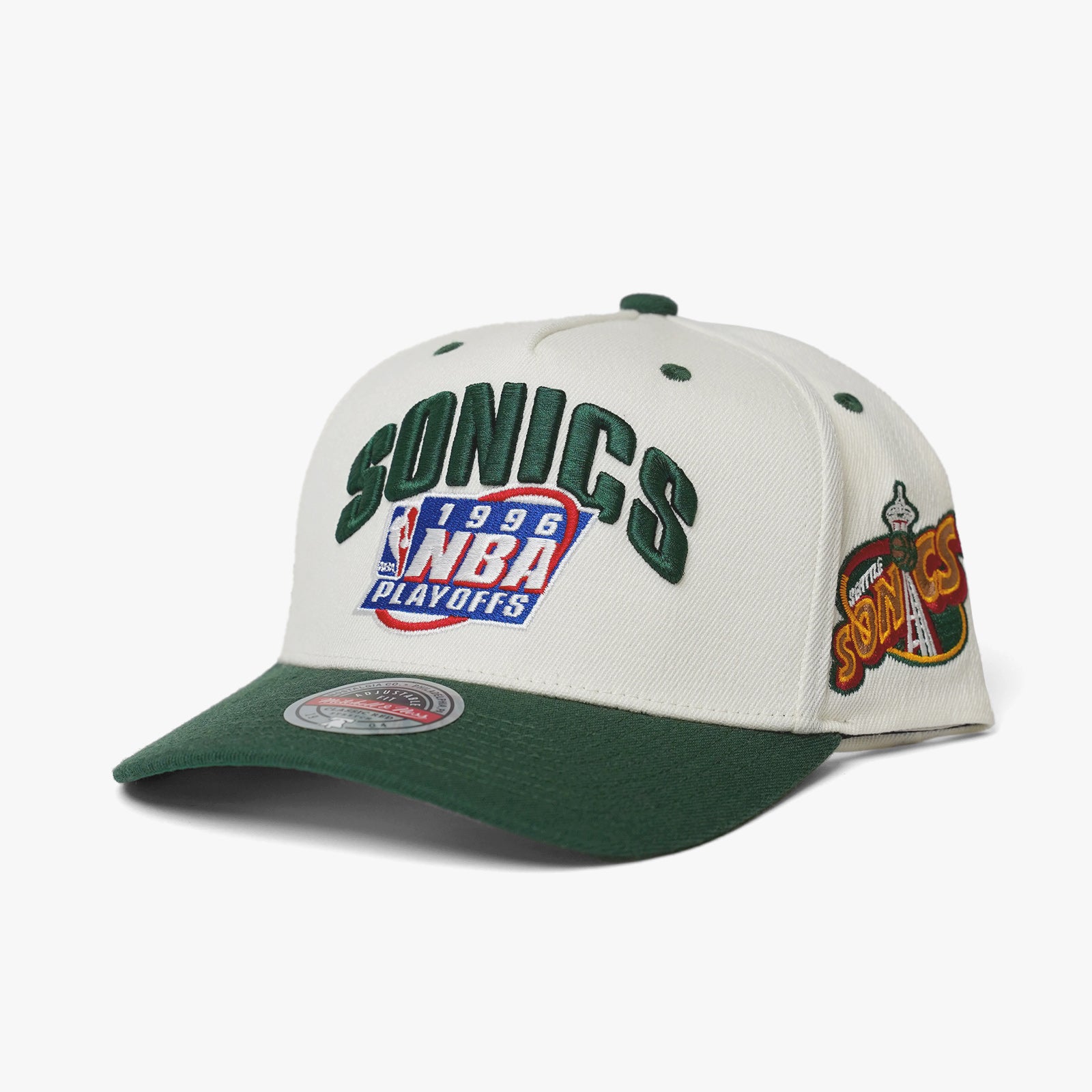Seattle Supersonics 1996 Playoffs Classic Redline Snapback - Off White ...