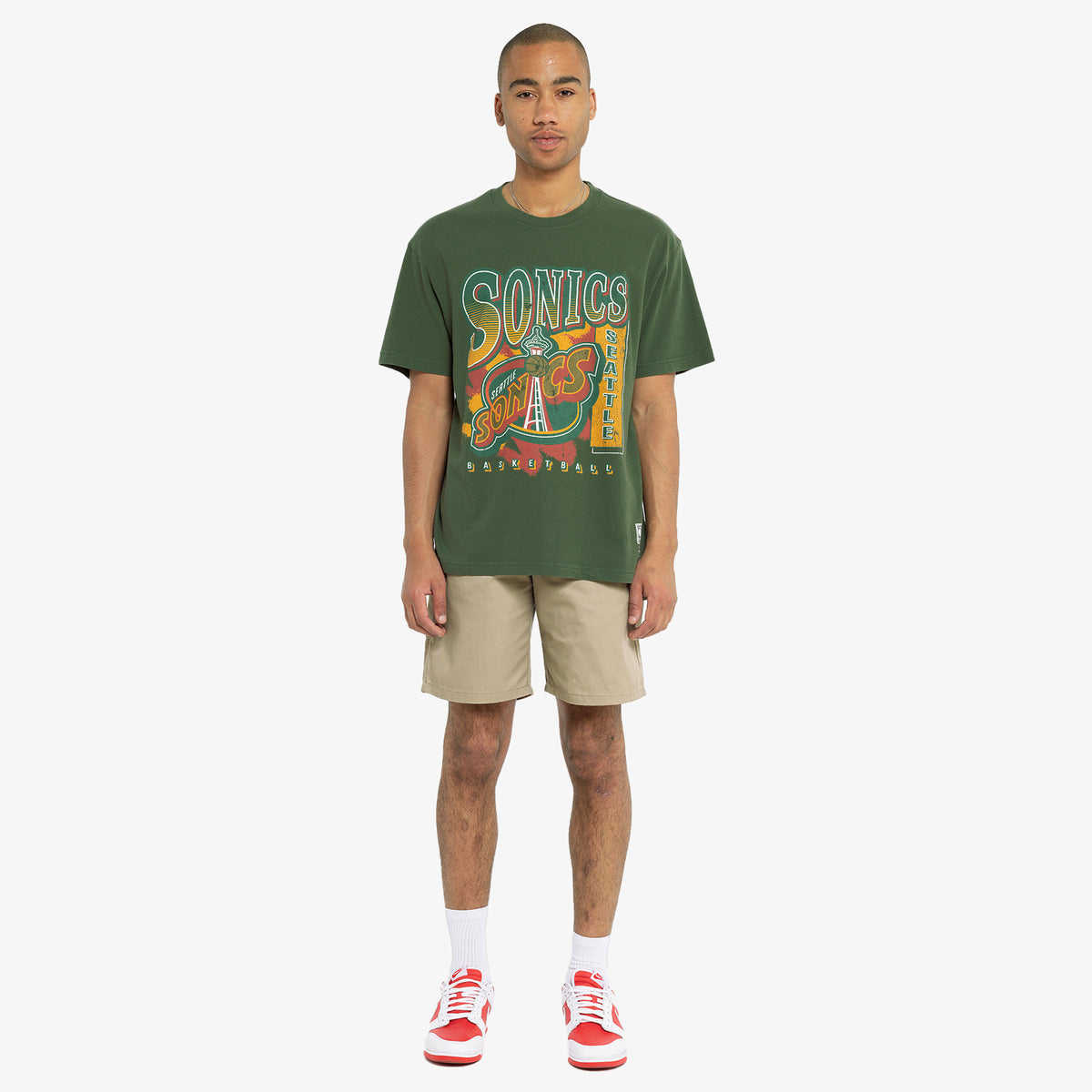 Seattle Supersonics Brush Off Tee - Faded Green