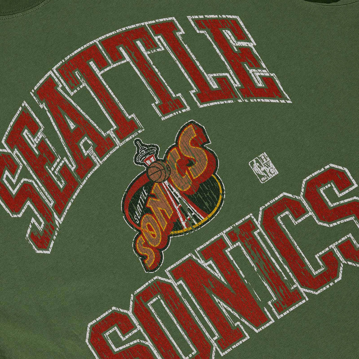 Seattle Supersonics Vintage HWC Ivy Arch Tee - Faded Green - Throwback