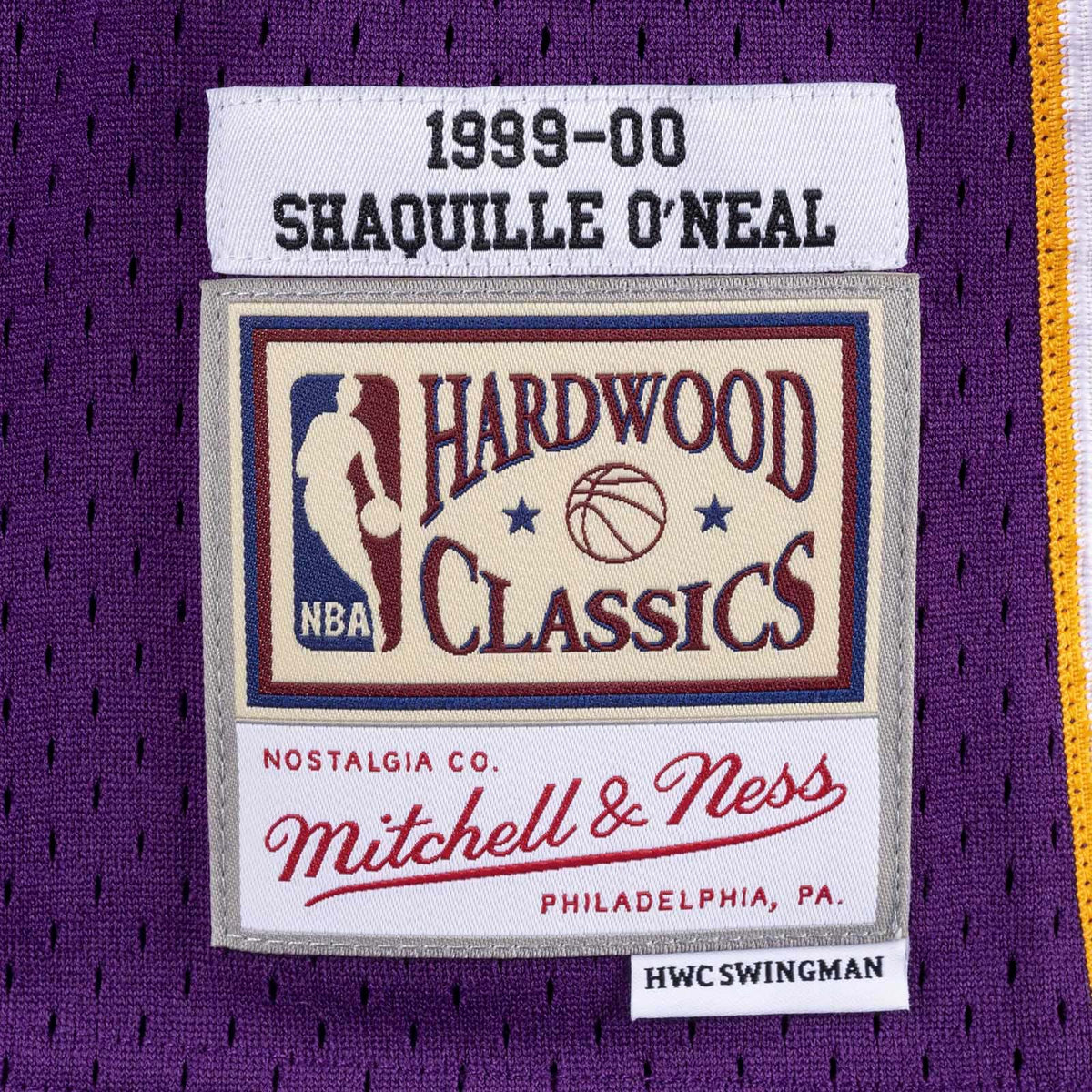 Shaquille O&#39;Neal Los Angeles Lakers 99-00 HWC Swingman Jersey - Purple