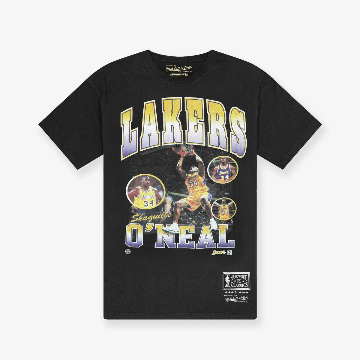 Mitchell & Ness x LA Lakers Shaq Coutside Black T-Shirt