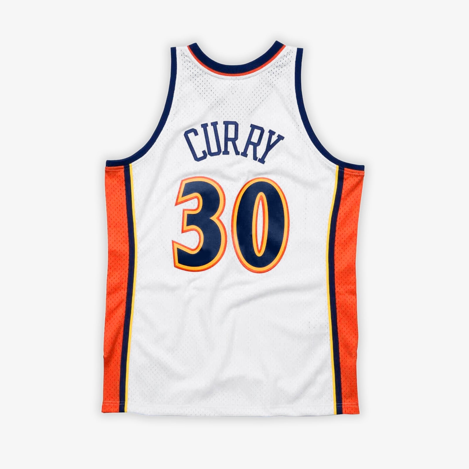 Men's Mitchell & Ness Stephen Curry White Golden State Warriors 2009-10 Hardwood Classics Authentic Player Jersey
