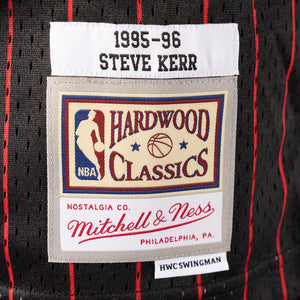 Men's Mitchell & Ness Steve Kerr Black Chicago Bulls 1995-96 Hardwood Classics Swingman Player Jersey