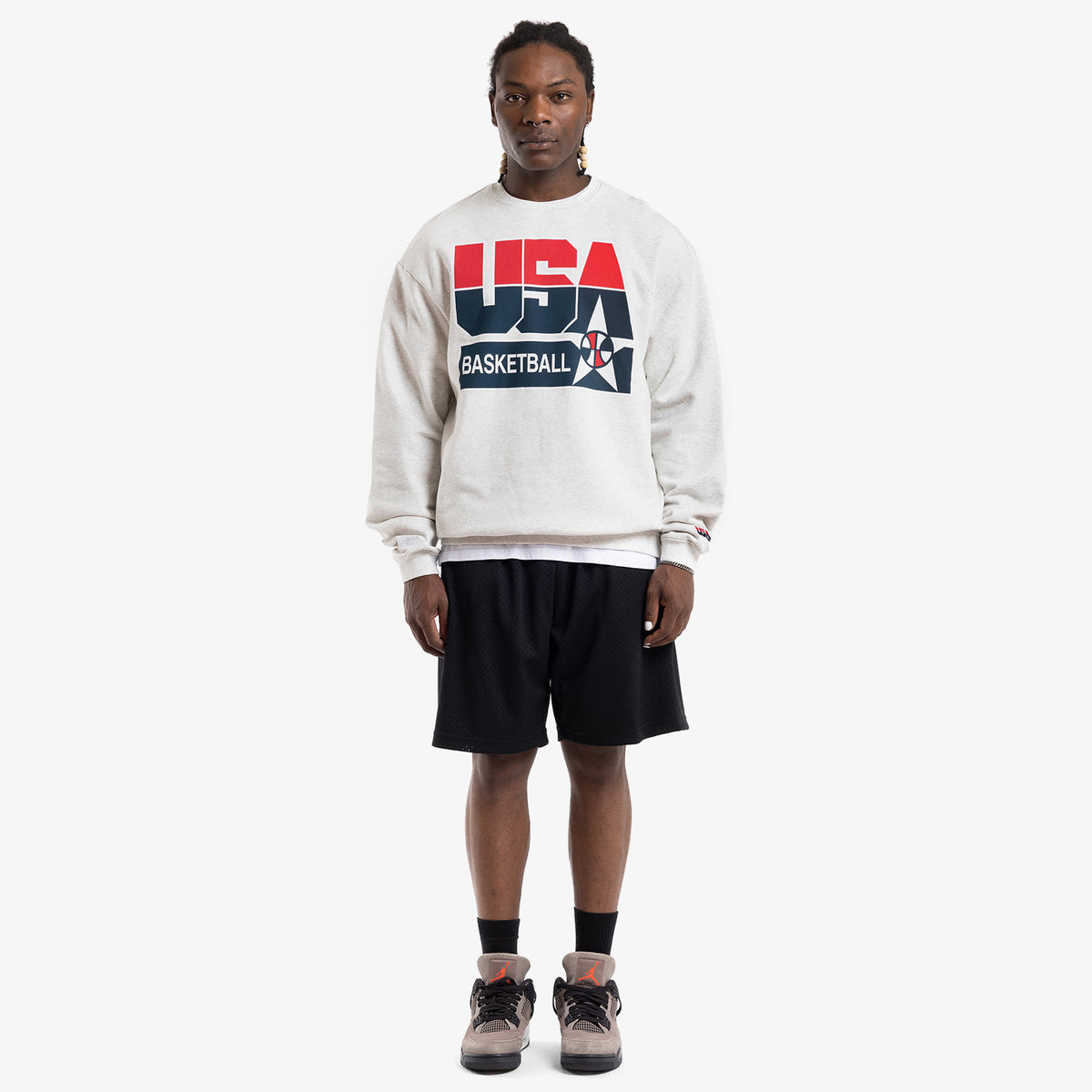 Team USA Crew Sweatshirt - Vintage Grey Marl