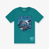 Utah Jazz Brush Off Tee - Faded Aqua