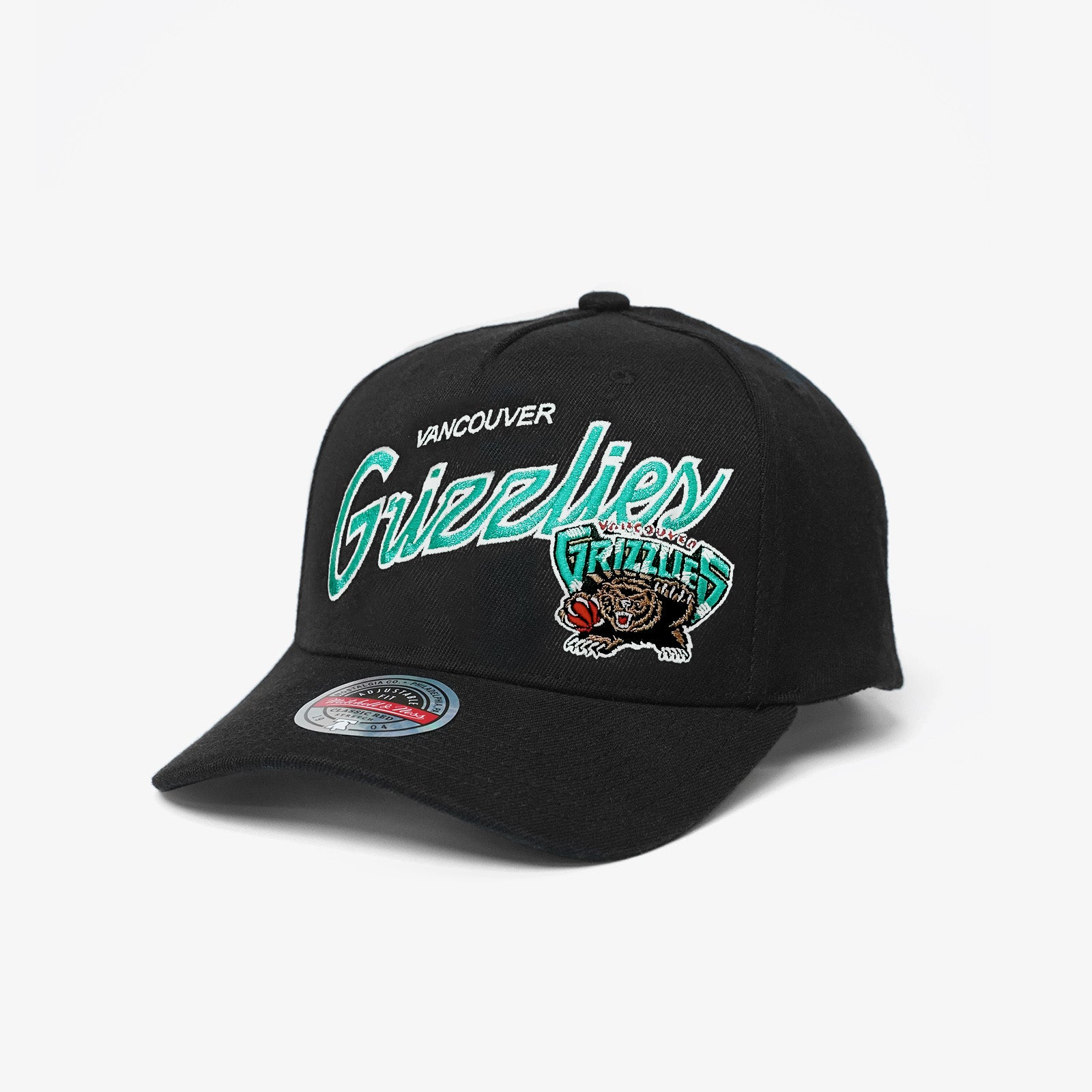 Vancouver Grizzlies Team Script Deadstock Snapback - Off White - Throwback