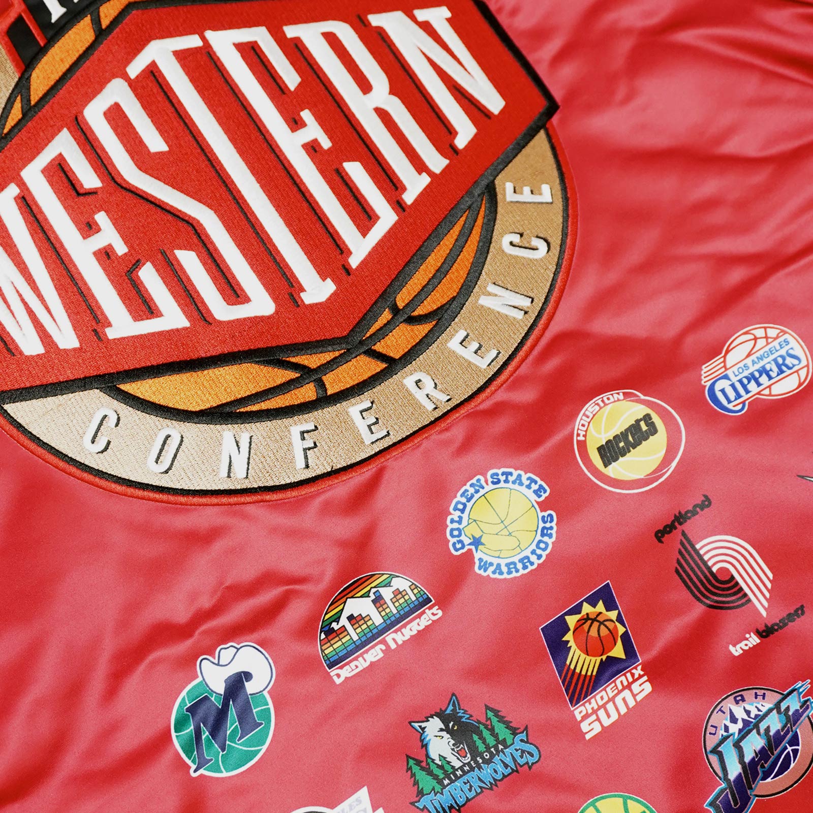 Western Conference All Star Heavyweight Satin HWC Jacket Scarlet