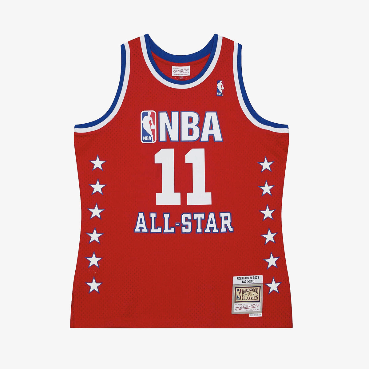 Men's Mitchell & Ness Yao Ming Red Western Conference 2003 All Star Game  Swingman Jersey
