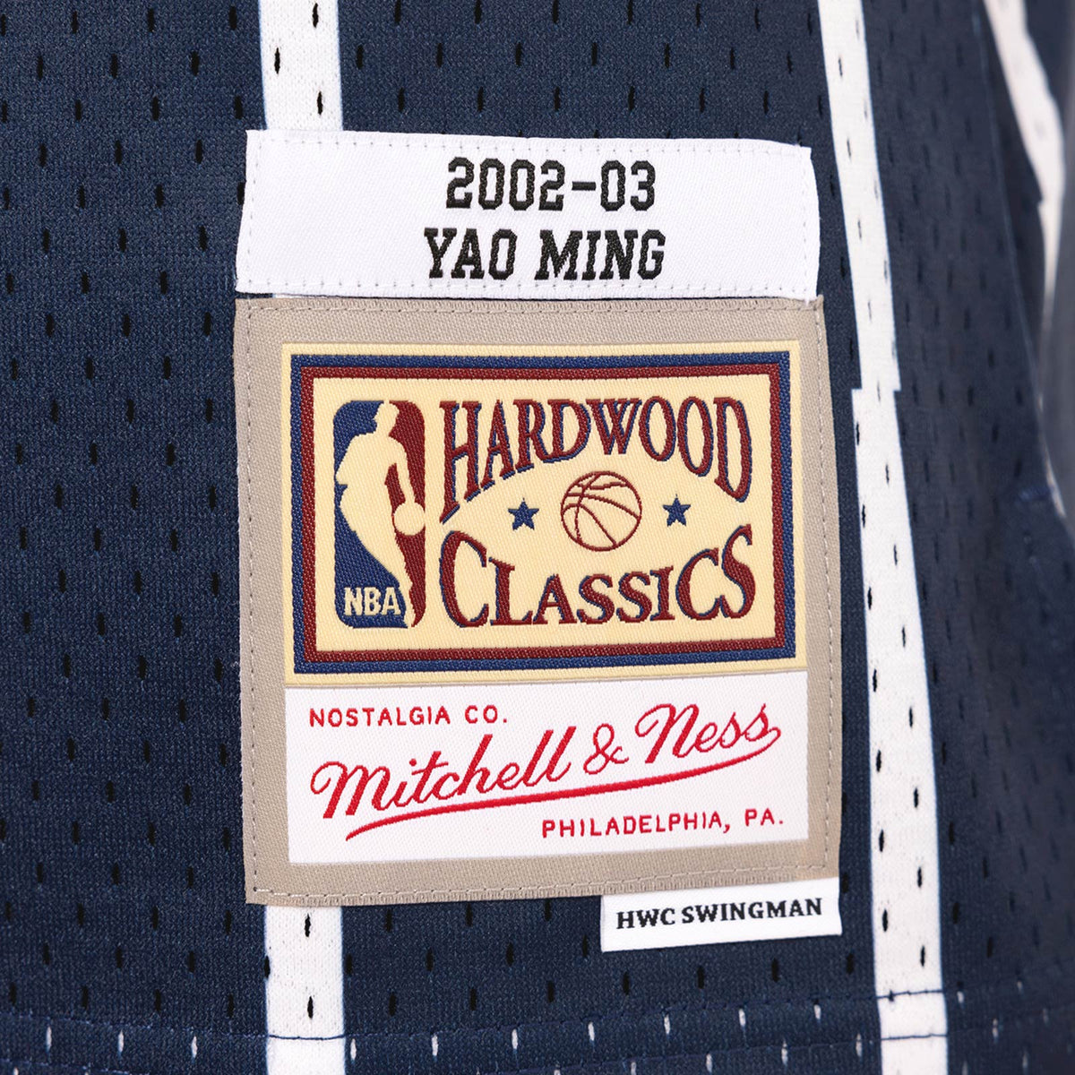 Men's Houston Rockets Yao Ming Mitchell & Ness Navy Hardwood Classics  Swingman Jersey