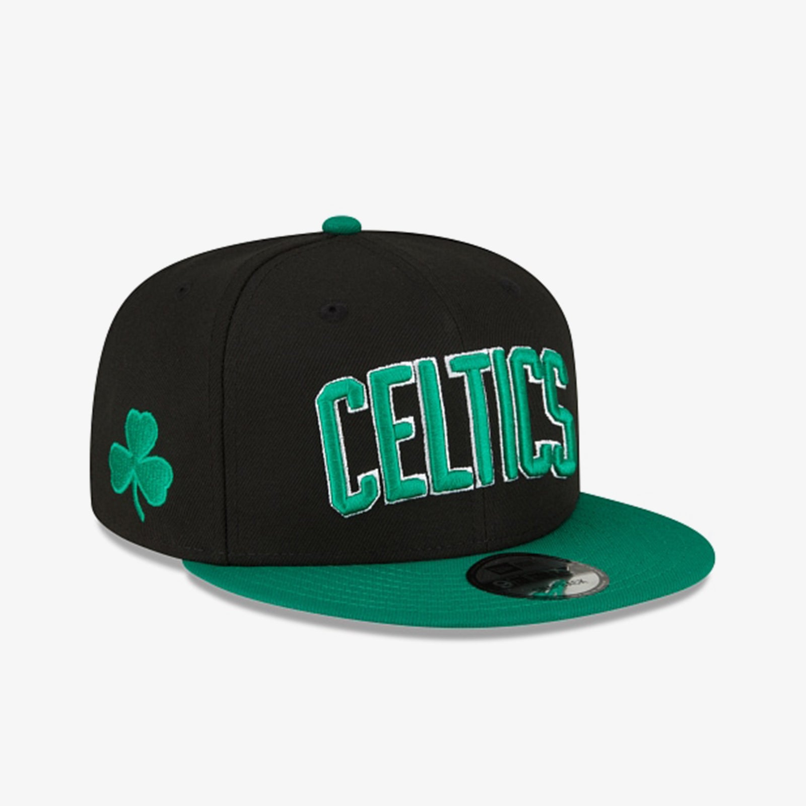 Boston Celtics New Era White Back Half Side Patch 59FIFTY Fitted Hat, 7 1/8 / White