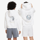 Nike All Star Icon Fleece Youth Oversized Hoodie - White