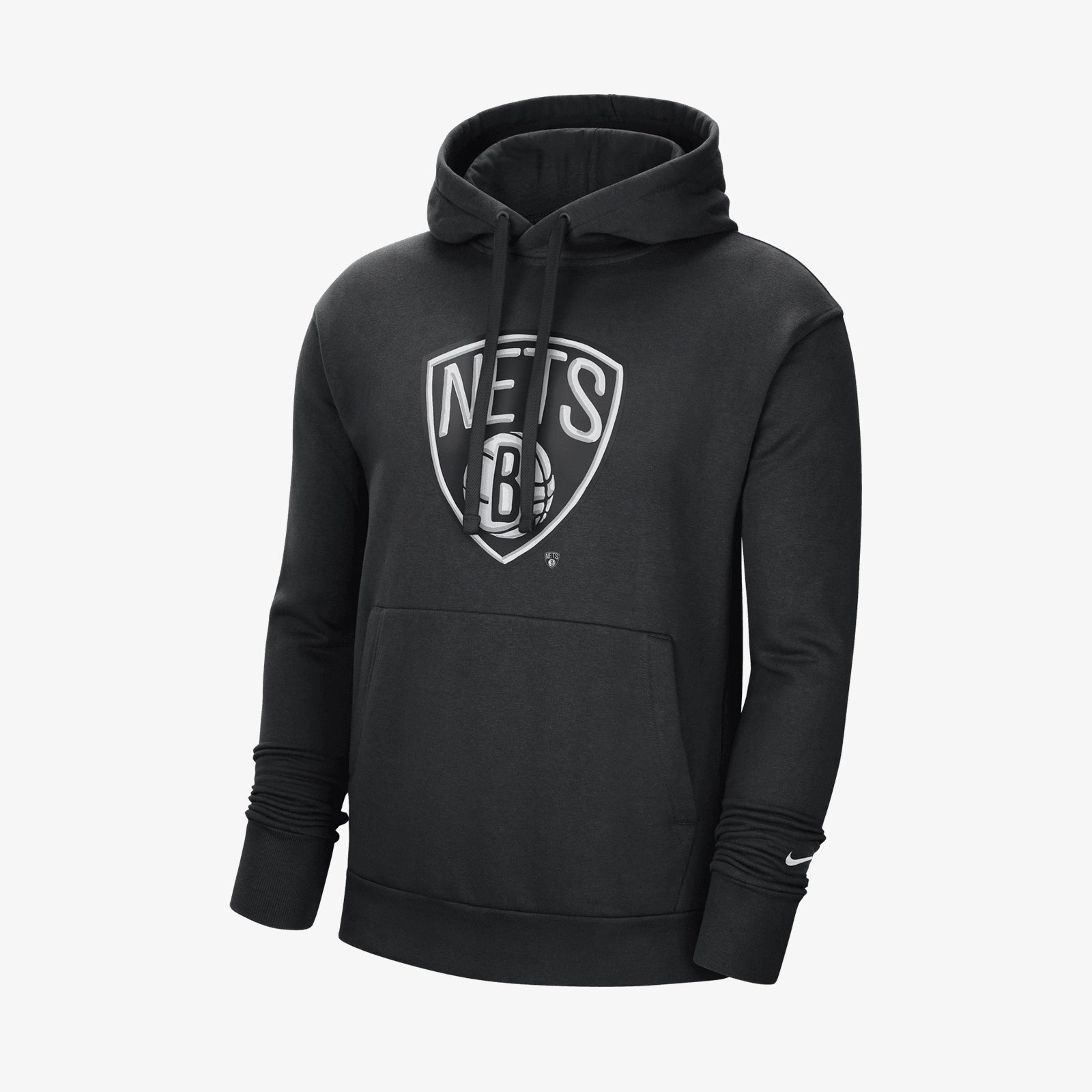 Brooklyn Nets NBA Essential Fleece Hoodie Black Throwback