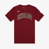 Chicago Bulls City Edition NBA Logo T-Shirt - Crimson