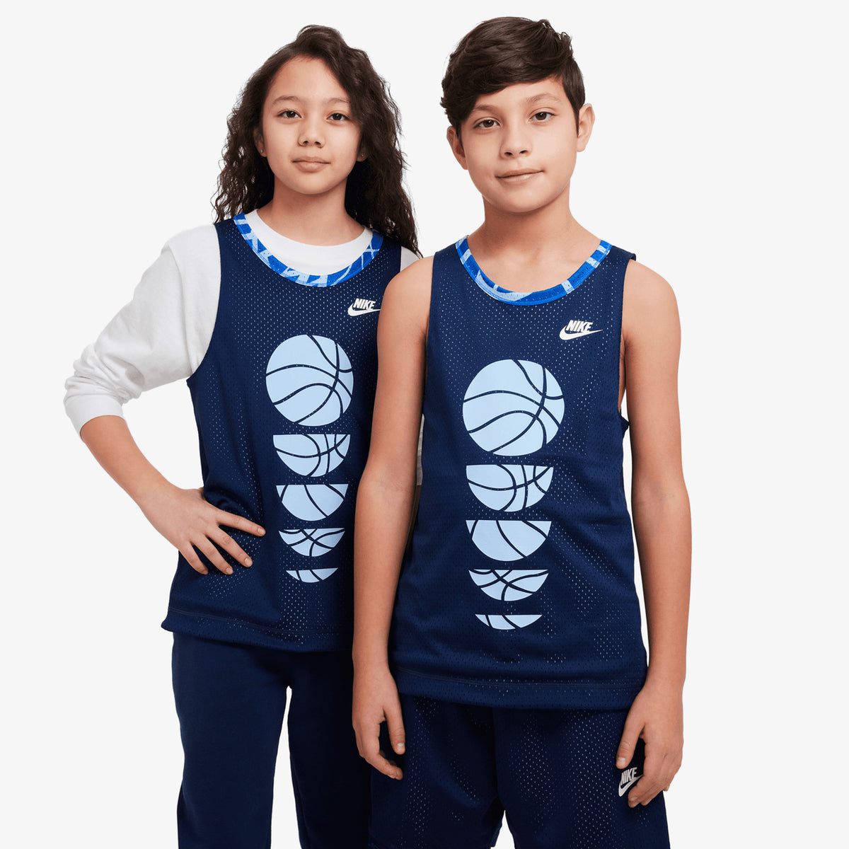 Culture of Basketball Reversible Youth Tank Navy Throwback