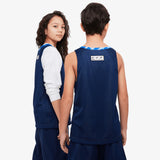 Culture of Basketball Reversible Youth Tank - Navy