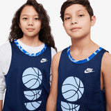 Culture of Basketball Reversible Youth Tank - Navy