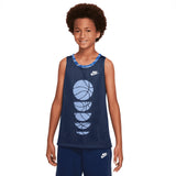 Culture of Basketball Reversible Youth Tank - Navy