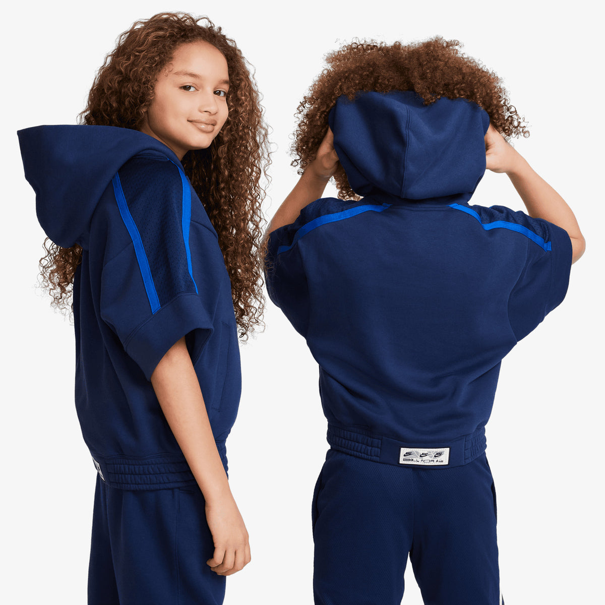 Culture of Basketball Short-Sleeve Youth Hoodie - Navy