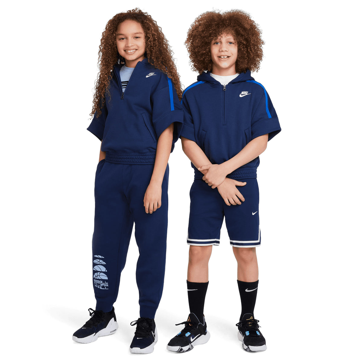 Culture of Basketball Short-Sleeve Youth Hoodie - Navy